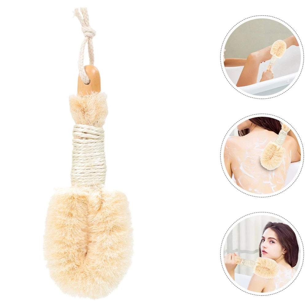 2 Pcs Silk Bath Brush Scrubber for Body Shower Bathroom Scrubbing