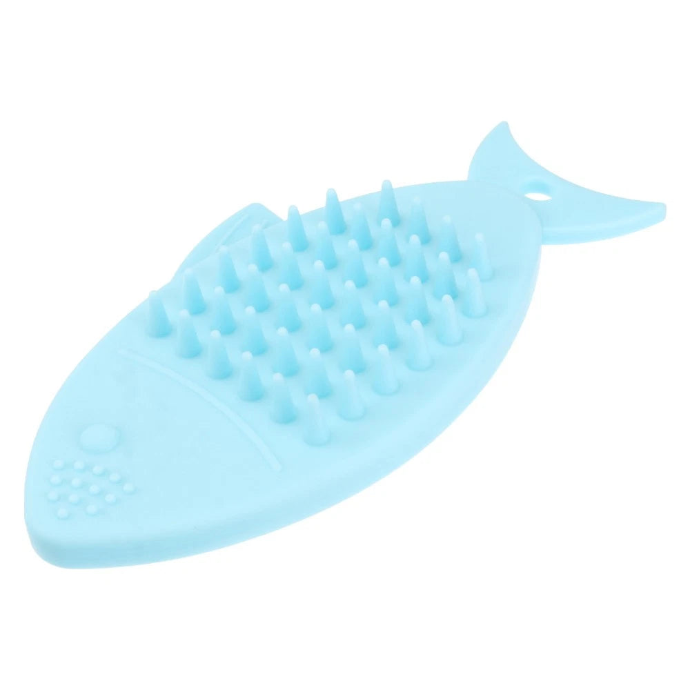 2 Pack Fish-shaped Bath Brush Child Body Cleaning Bathing Accessory