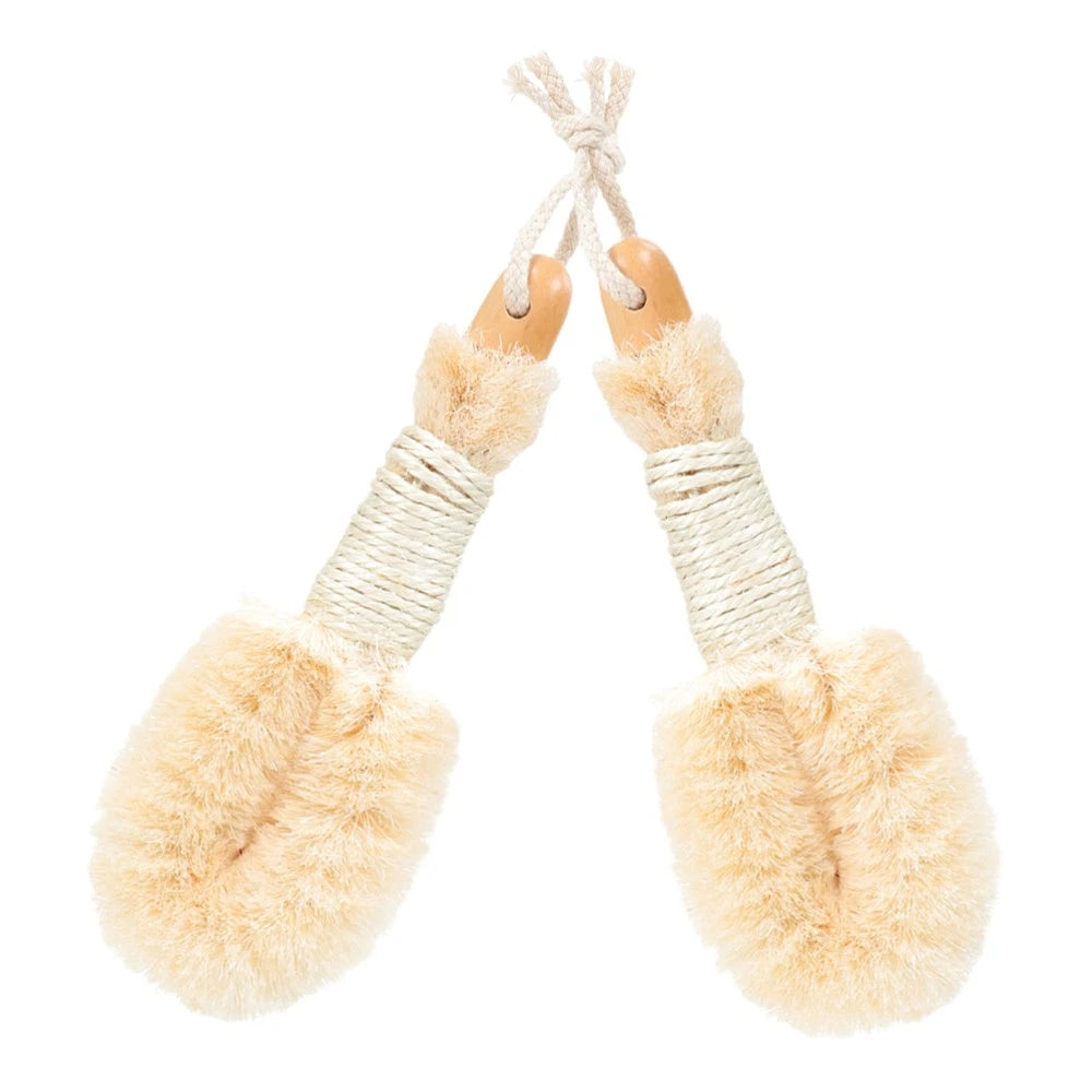 2 Pcs Silk Bath Brush Scrubber for Body Shower Bathroom Scrubbing