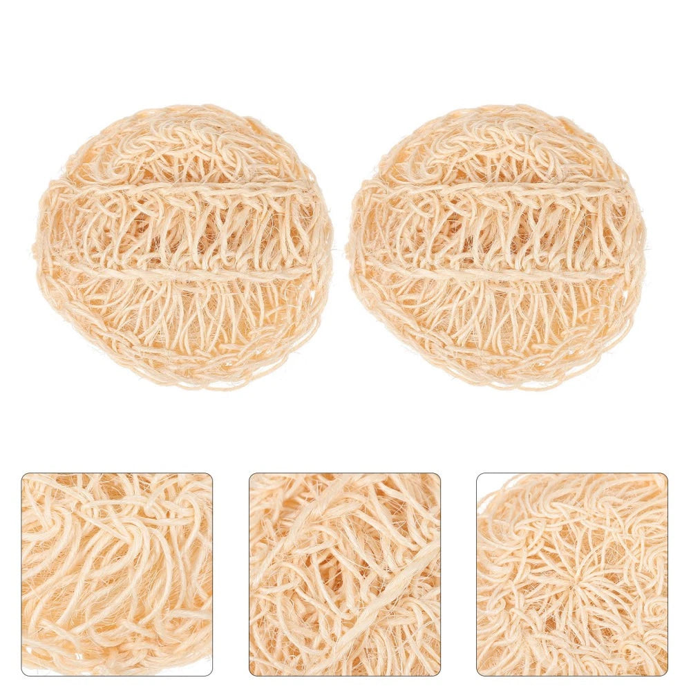 2 Pcs Sisal Bath Brush Mother Cleaner Body Scrubber Bathing Accessories