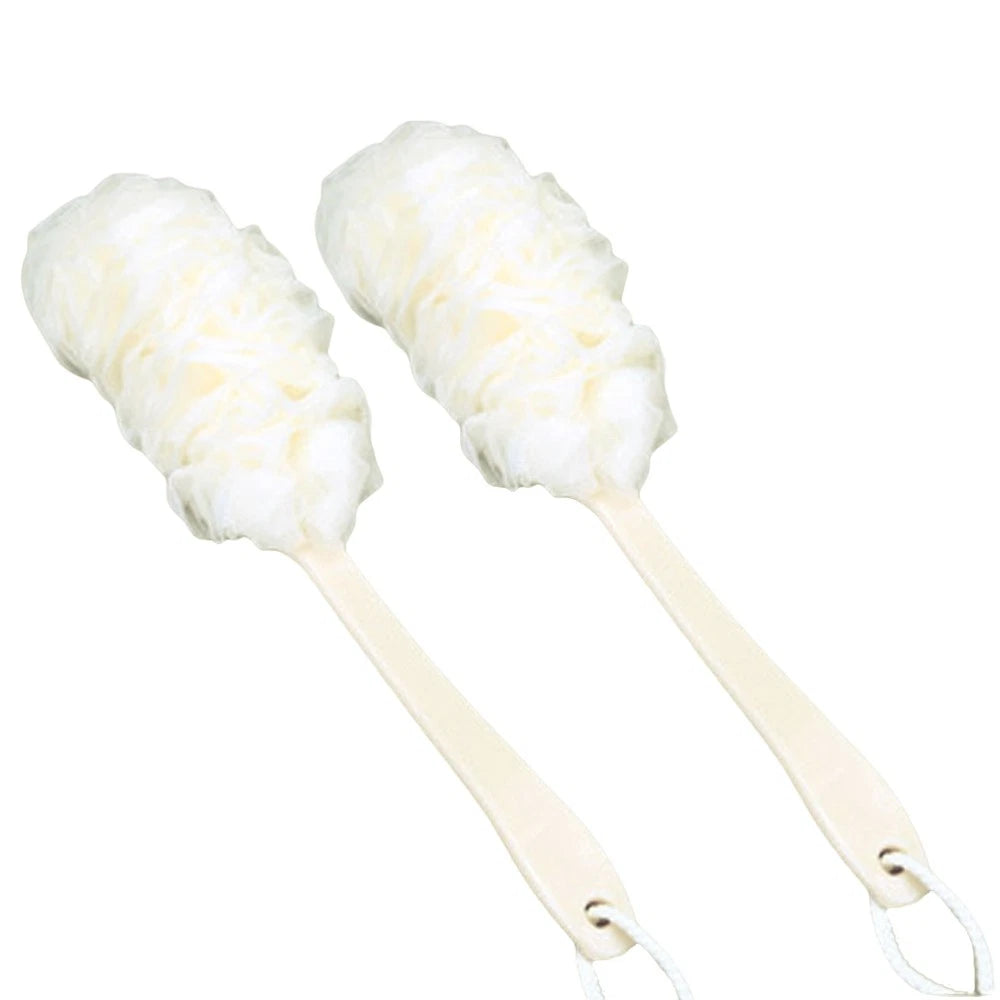 2 Pcs Rub The Back Bath Flowers Exfoliating Body Brush Scrubber for