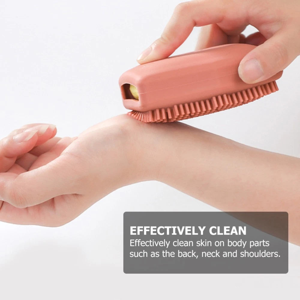 3 Pcs Silicone Bath Brush Man Skin Exfoliator Scrubber Brushes Body