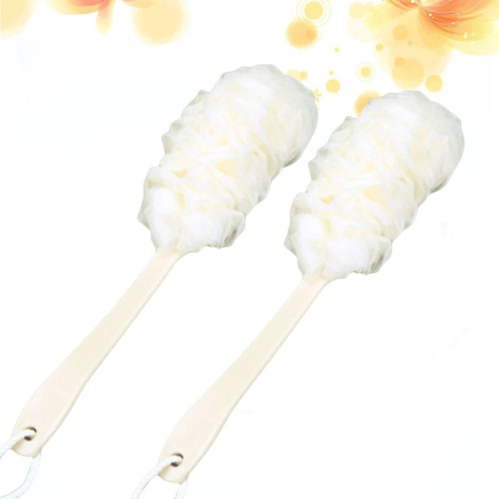 2 Pcs Rub The Back Bath Flowers Exfoliating Body Brush Scrubber for