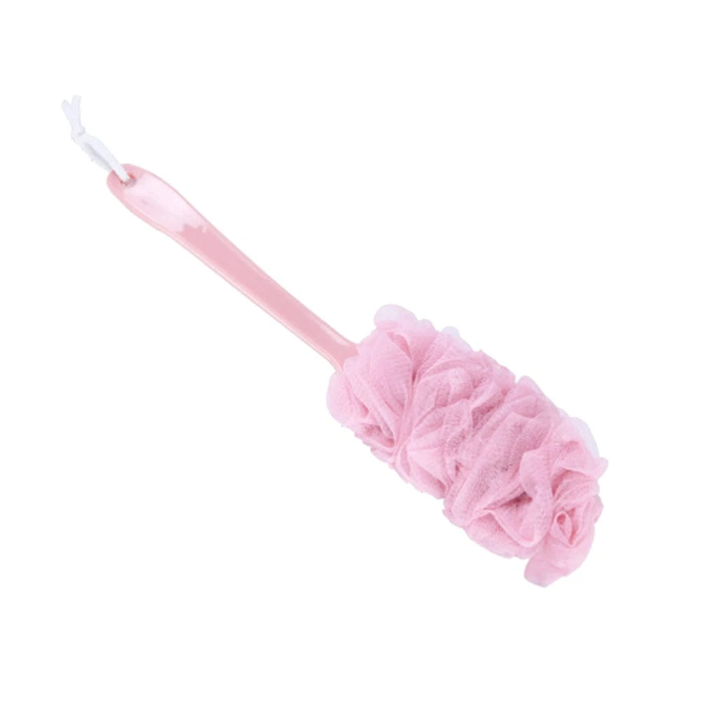 Long Handle Bath Flower Scrubber Colorful Body Brush Exfoliating Shower Brush