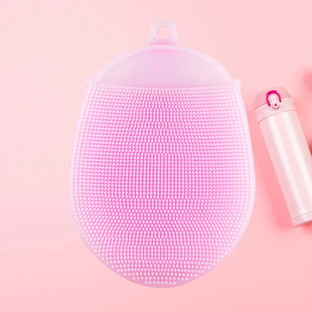 2 Pcs Silicone Bath Brush Exfoliating Shower Brush Silicone Bath Scrubber