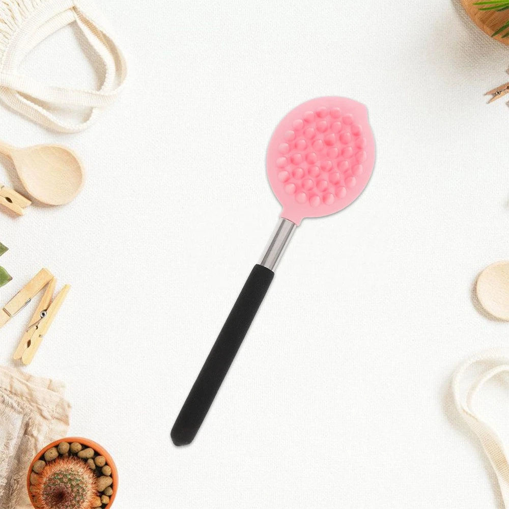 2 Pcs Bath Brush Child Silicone Back Shower Exfoliating Scrubber
