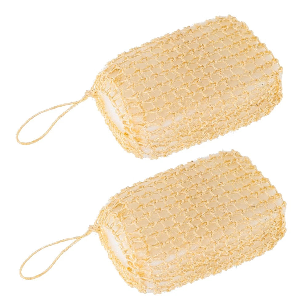 2 Pcs Silk Bath Towel Body Exfoliator Scrubber Brush Exfoliating Sisal