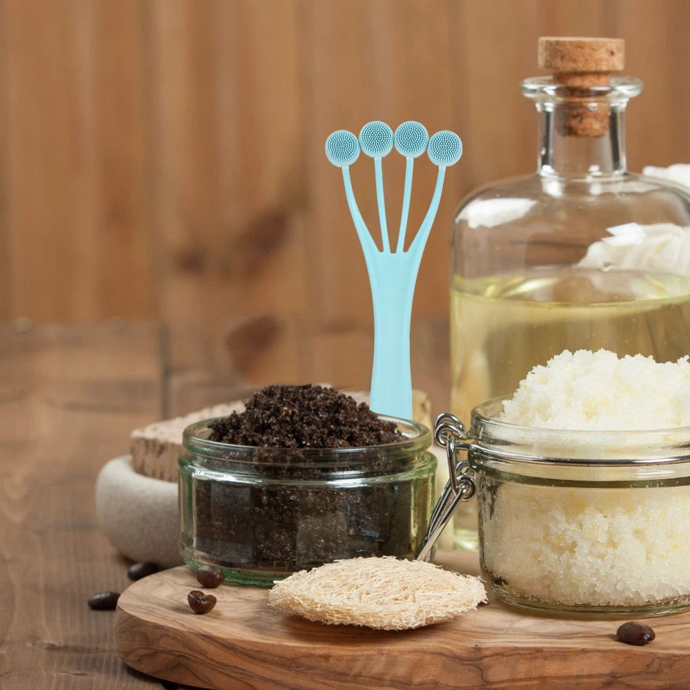 2 Pack Exfoliating Bath Brush Back Scrub Shower Body Scrubber Miss Silicone