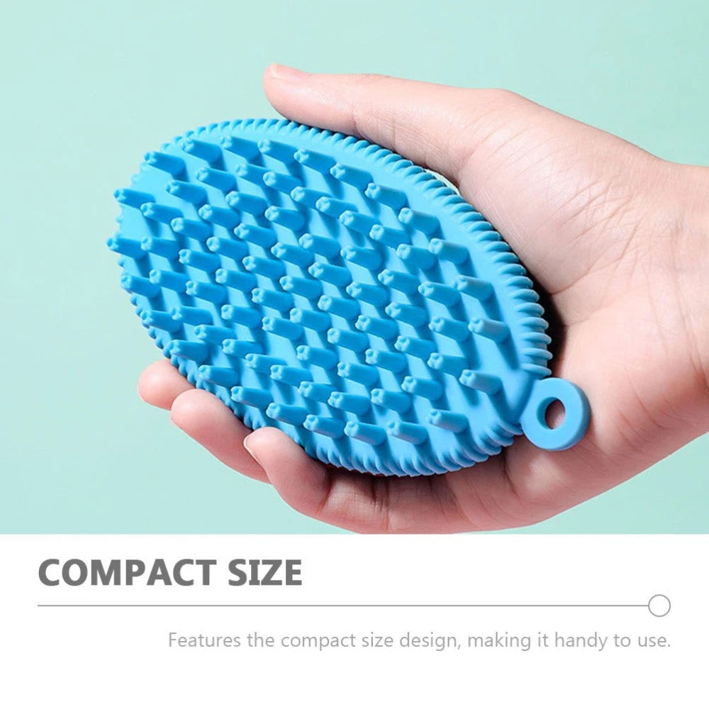 2 Pcs Bath Brush Newborn Body Exfoliator Silicone Scrubber Cleaner