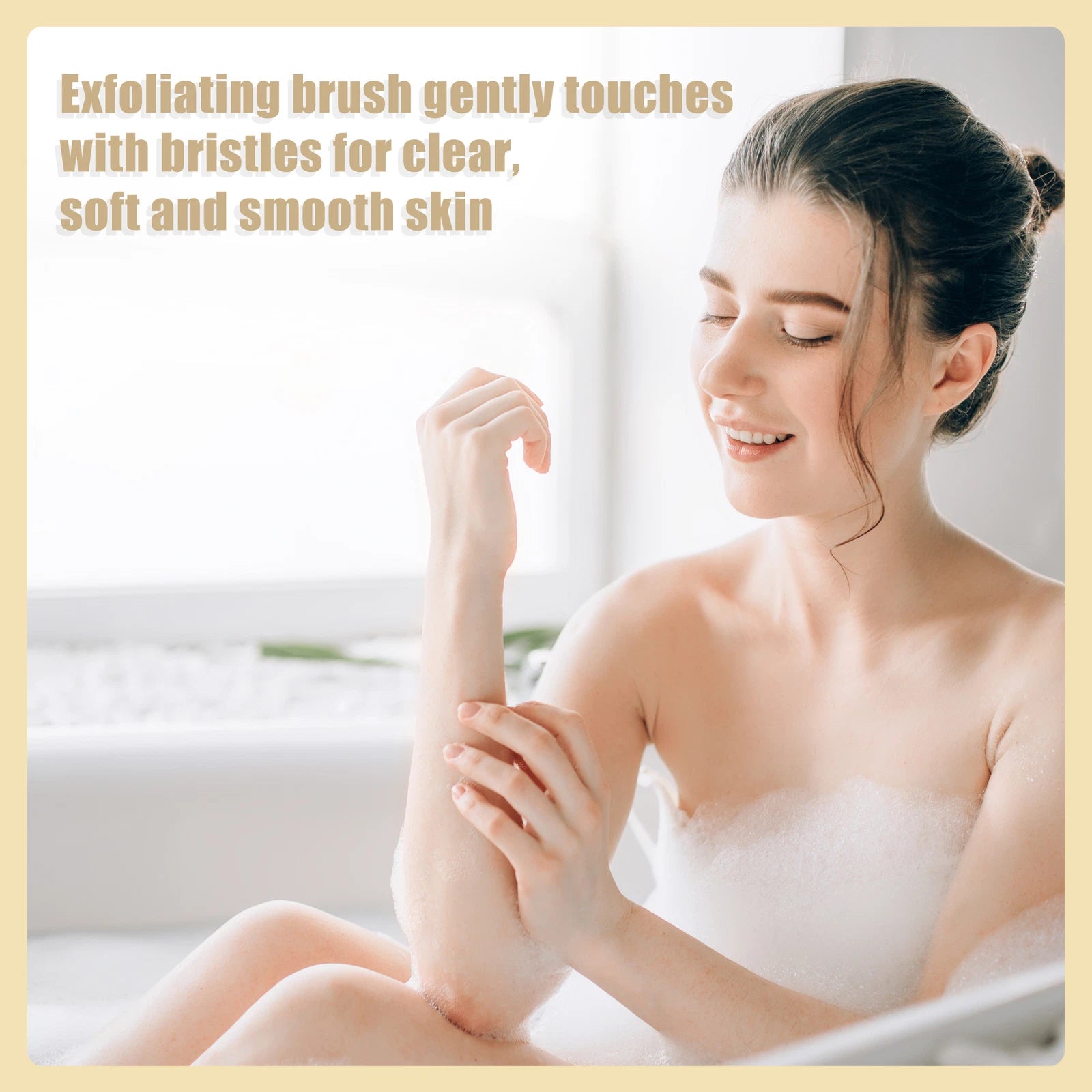 2Pcs Body Brush Set Shower Brush with Soft Stiff Bristles Handle Back Scrubber