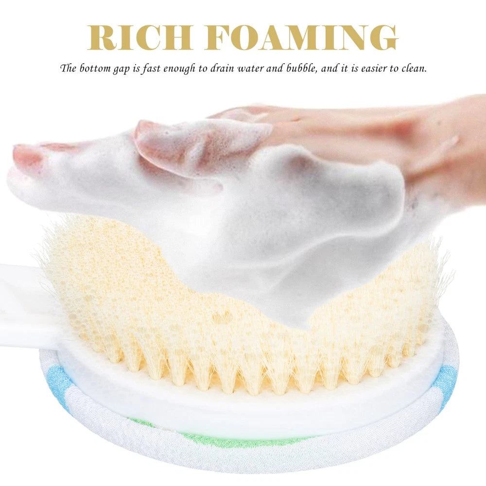 Double-head Shower Brush Man Scrubbing Bath Brushes Scrubber Back Washing