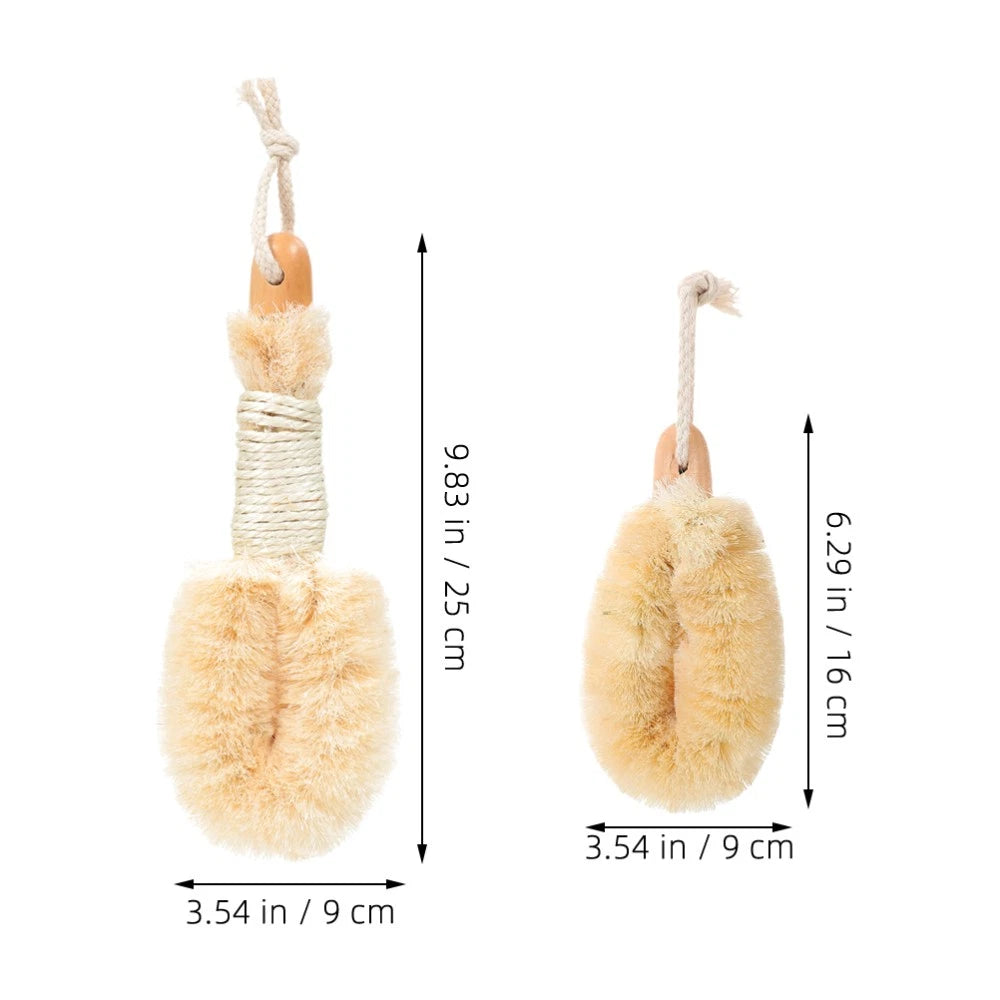 2 Pcs Silk Bath Brush Miss Man Shower Scrubber Body Scrubbers for