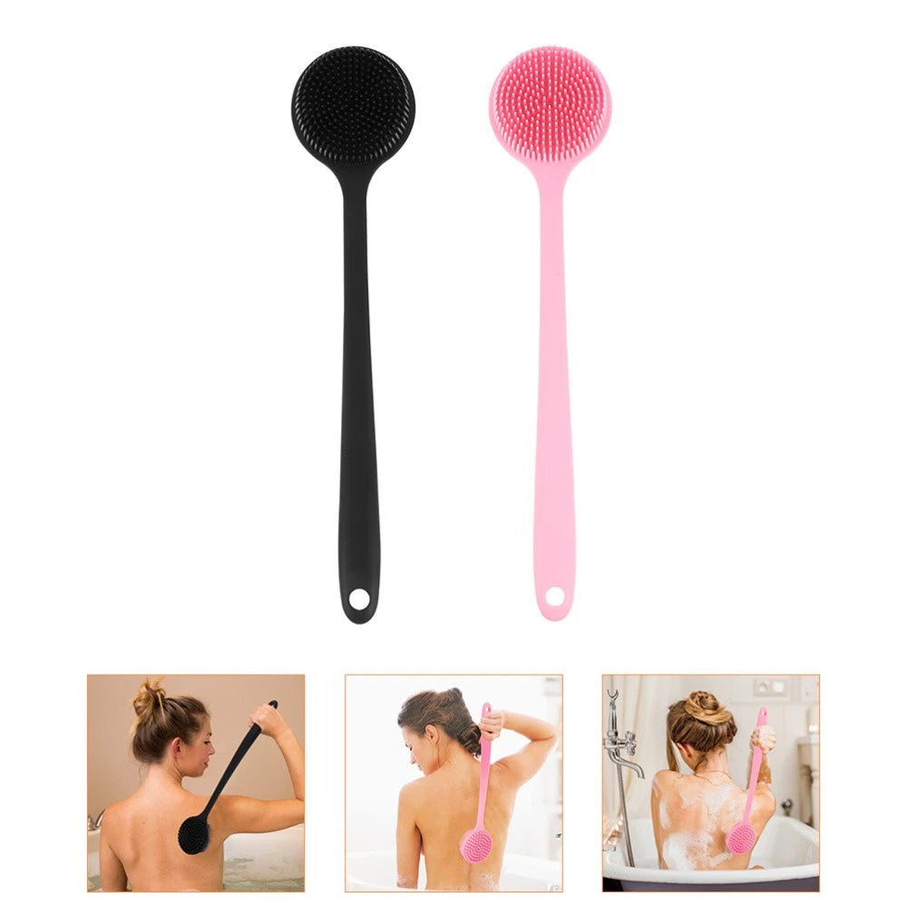 2 Pcs Bath Brush Back Scrubber for Shower Exfoliating Body Cleaning