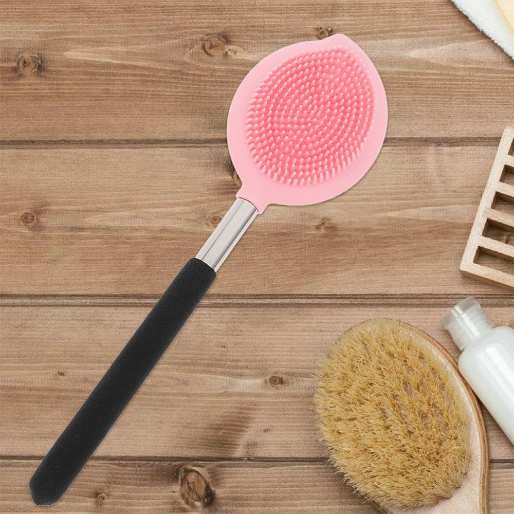 2 Pcs Bath Brush Child Silicone Back Shower Exfoliating Scrubber