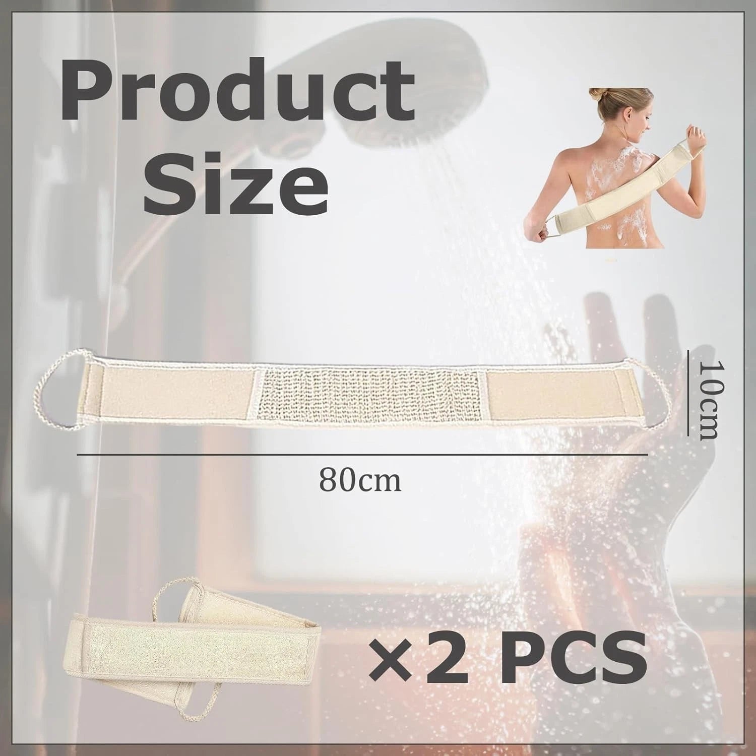 2 PCS Back Washers for Shower Back Scrub Back Exfoliator Back Scrubber for Showe