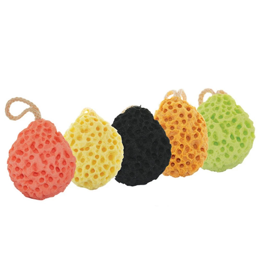 3 Pcs Honeycomb Bath Shower Sponge Seaweed Cotton Exfoliating Brush with Rope