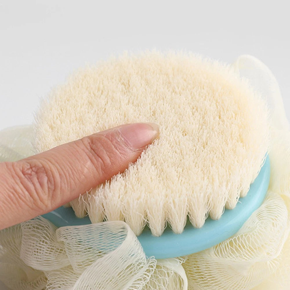 2 Pcs Back Rub Bath Brush Body Shower Scrubber Exfoliator Flower