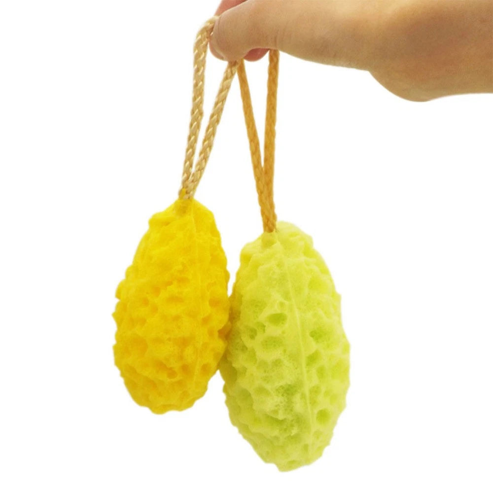 3 Pcs Honeycomb Bath Shower Sponge Seaweed Cotton Exfoliating Brush with Rope