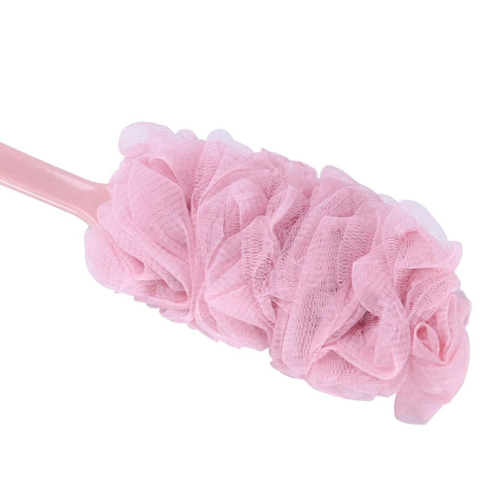 Long Handle Bath Flower Scrubber Colorful Body Brush Exfoliating Shower Brush