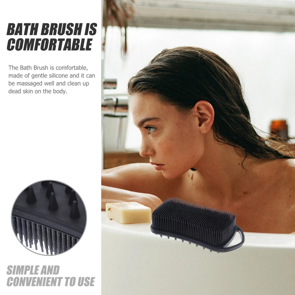 Bath Brush Man Travel Shower for Cleaning Soft Silicone Body Scrubber