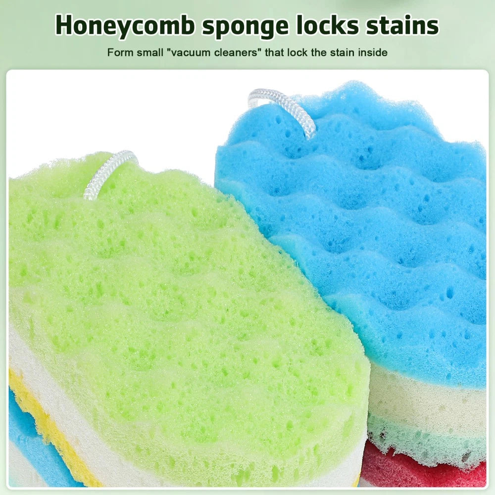4 Pcs Bath Sponge Baby Loofahs for Shower Men Exfoliating Scrubber