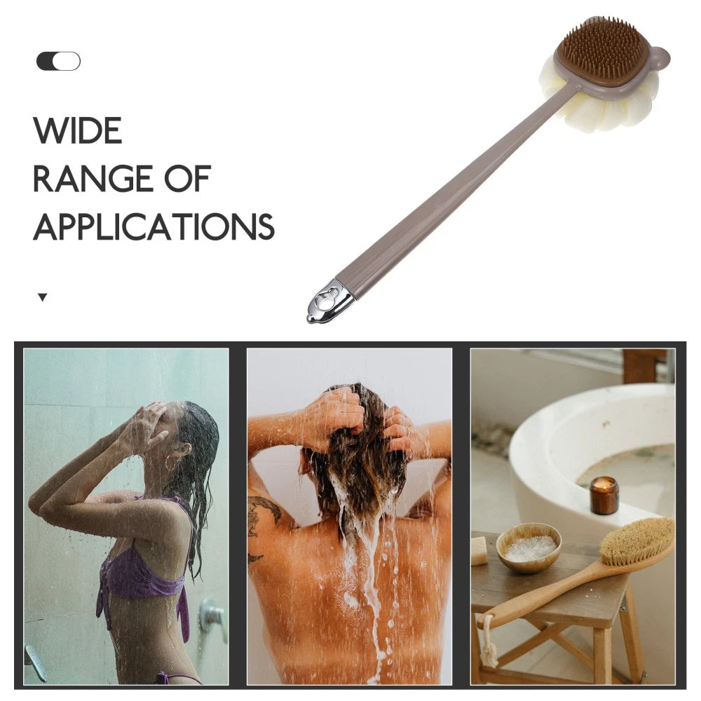 Shower Brush, Bath Body Cleansing, Skin Exfoliation Scrub Long Handle Scrubbing