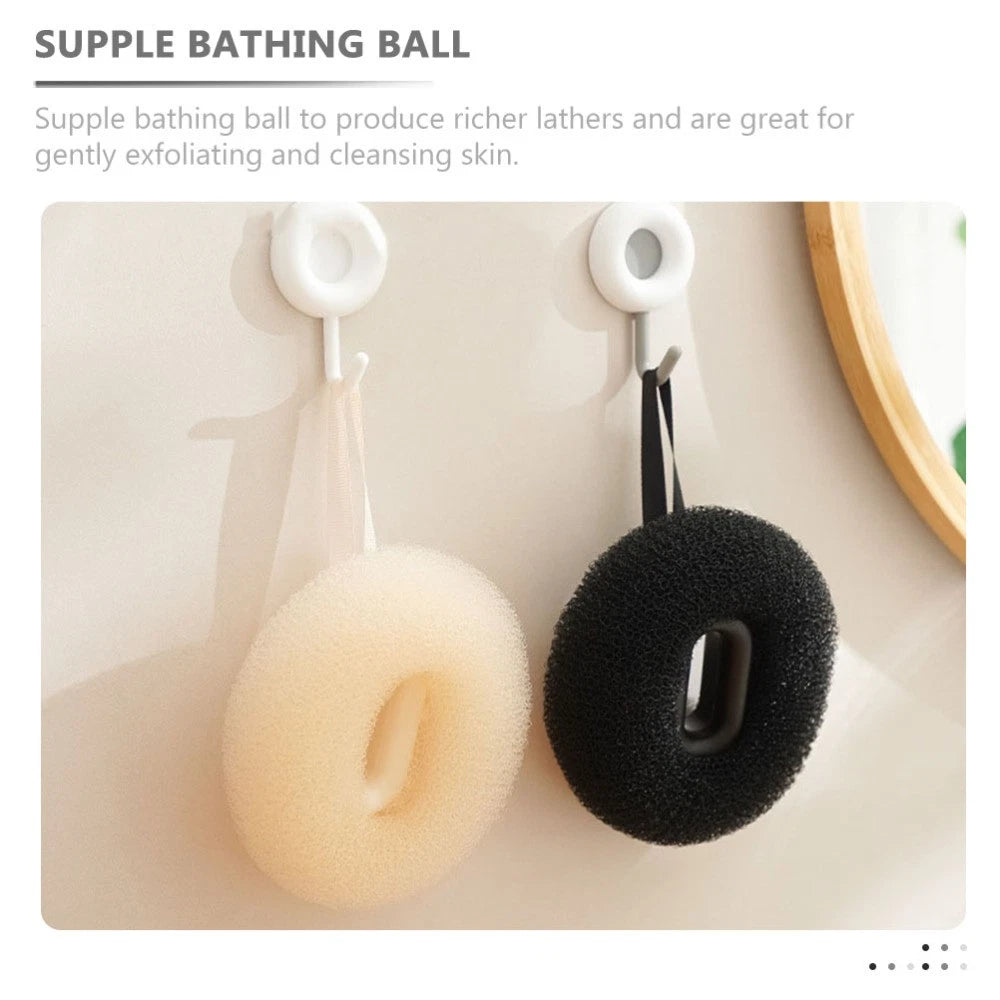 2 Pcs Bath Ball Brush Travel Cleaning Scrubber Shower Exfoliator