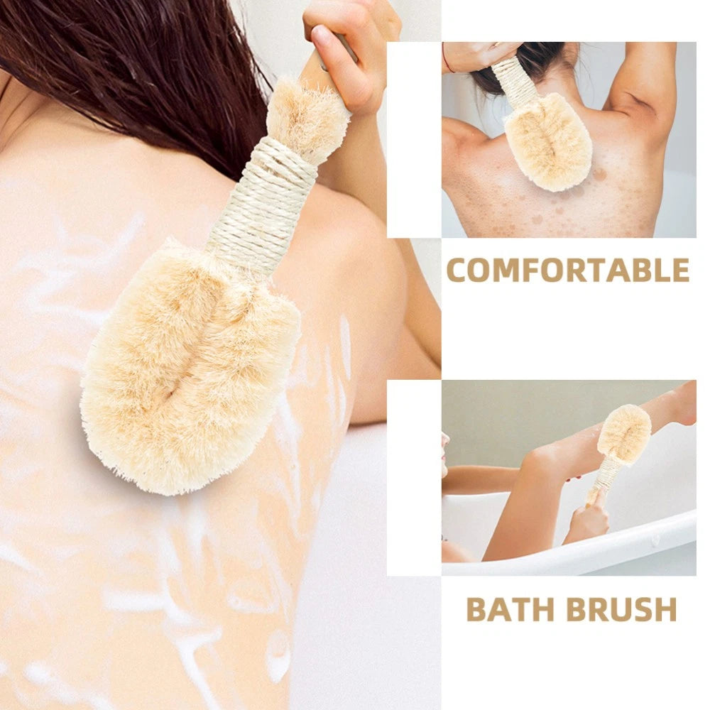 2 Pcs Silk Bath Brush Scrubber for Body Shower Bathroom Scrubbing