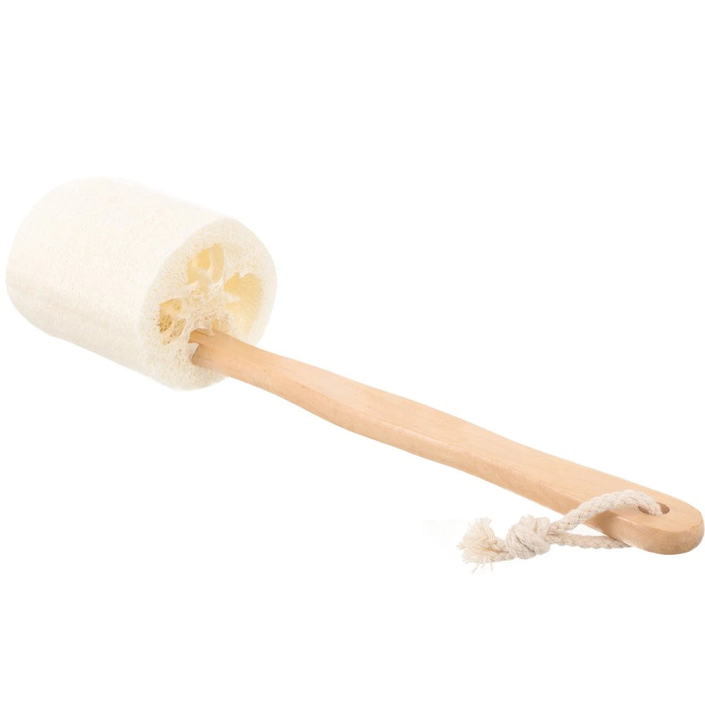 Loofah Shower Brush Comfortable Bath Home Use Skin Scrubber Exfoliating Stick
