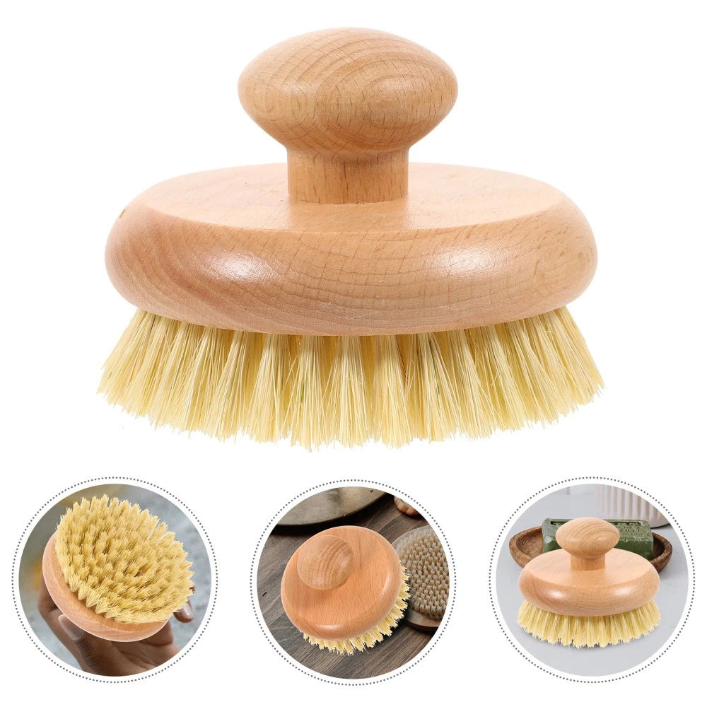 Bath Brush Shower Scrubber for Body Bathing Back Portable Handle
