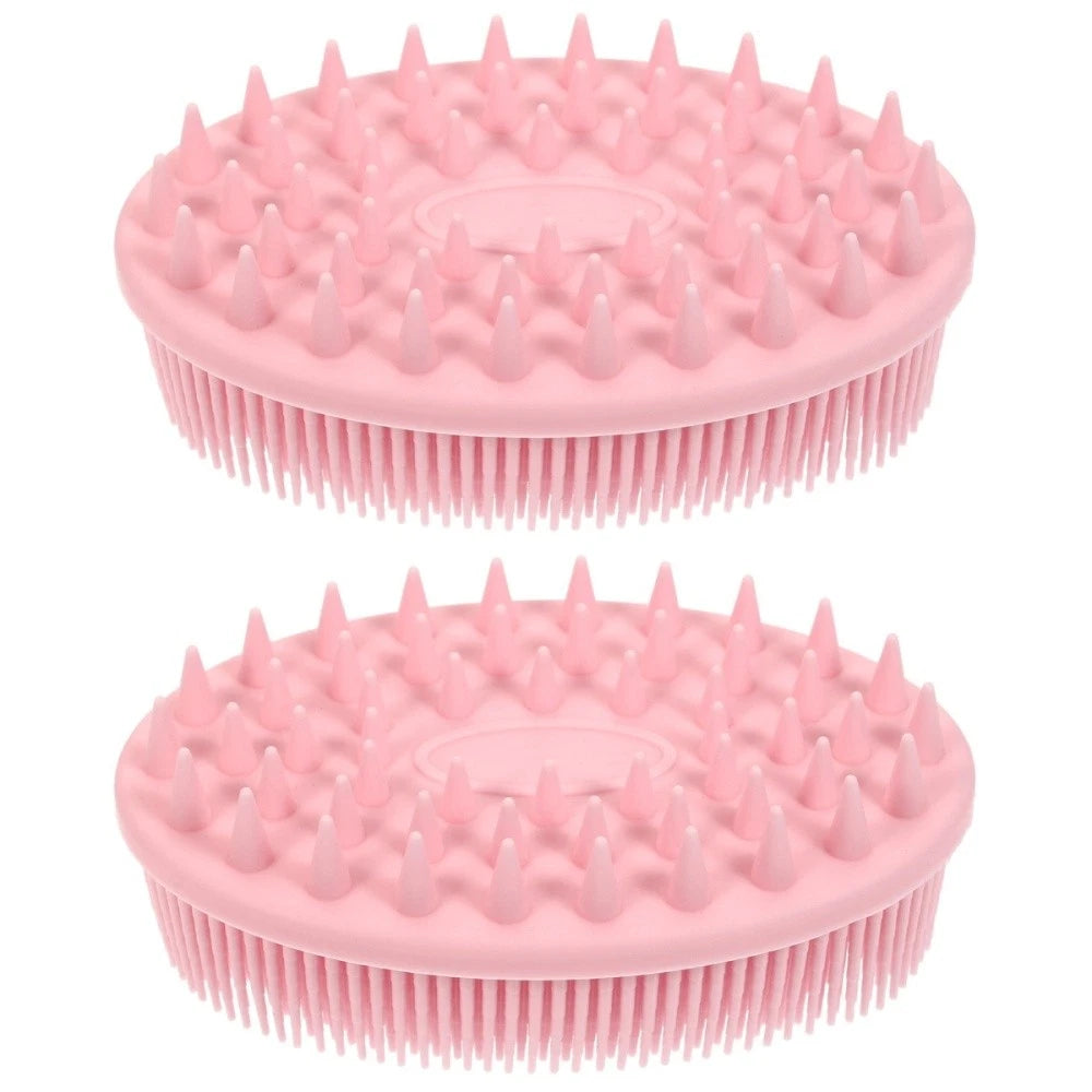 2 Pack Silicone Bath Brush Child Scrubber for Body Scrubbers