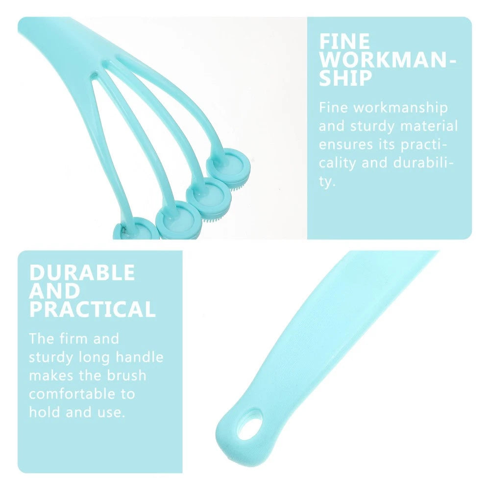 2 Pack Exfoliating Bath Brush Back Scrub Shower Body Scrubber Miss Silicone