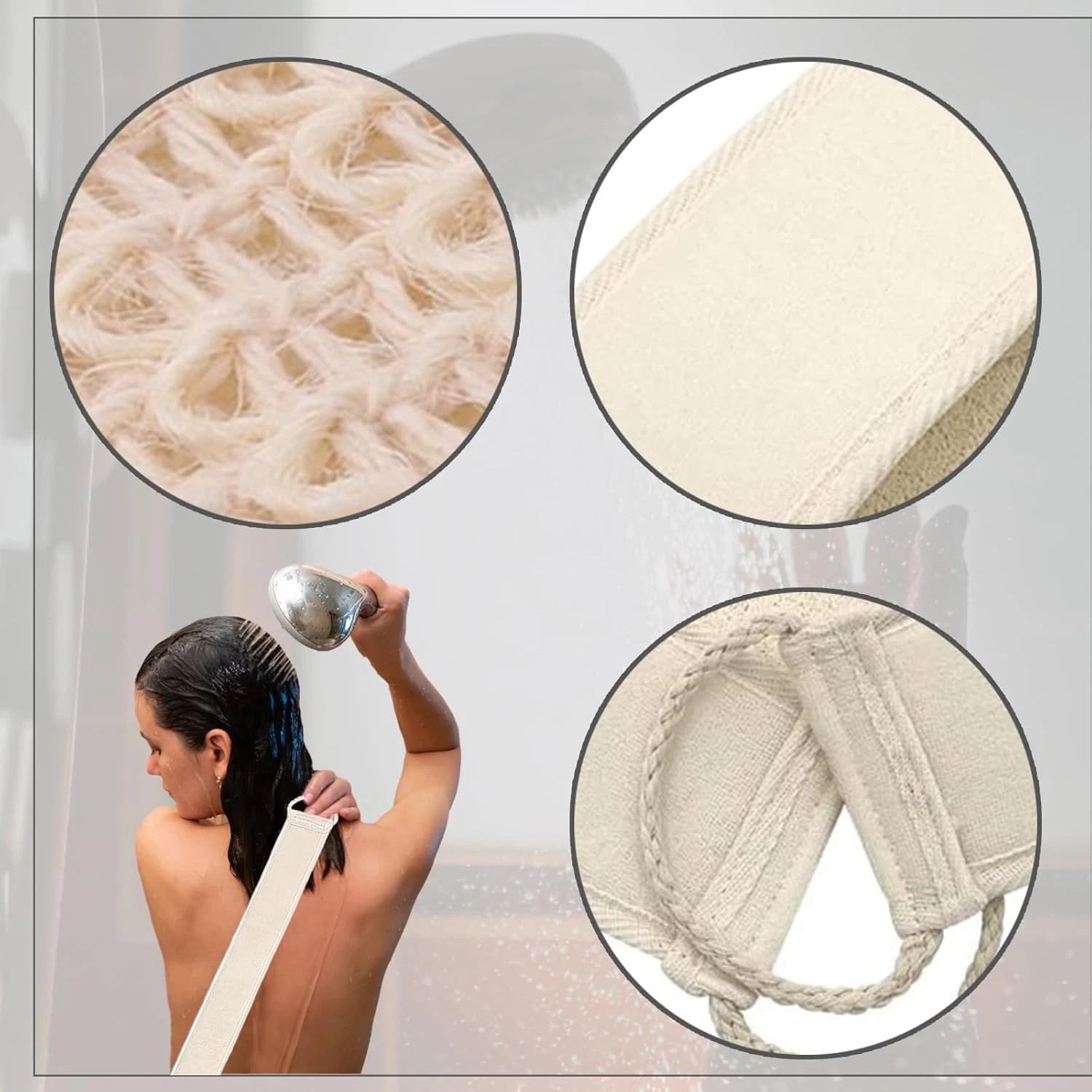 2 PCS Back Washers for Shower Back Scrub Back Exfoliator Back Scrubber for Showe