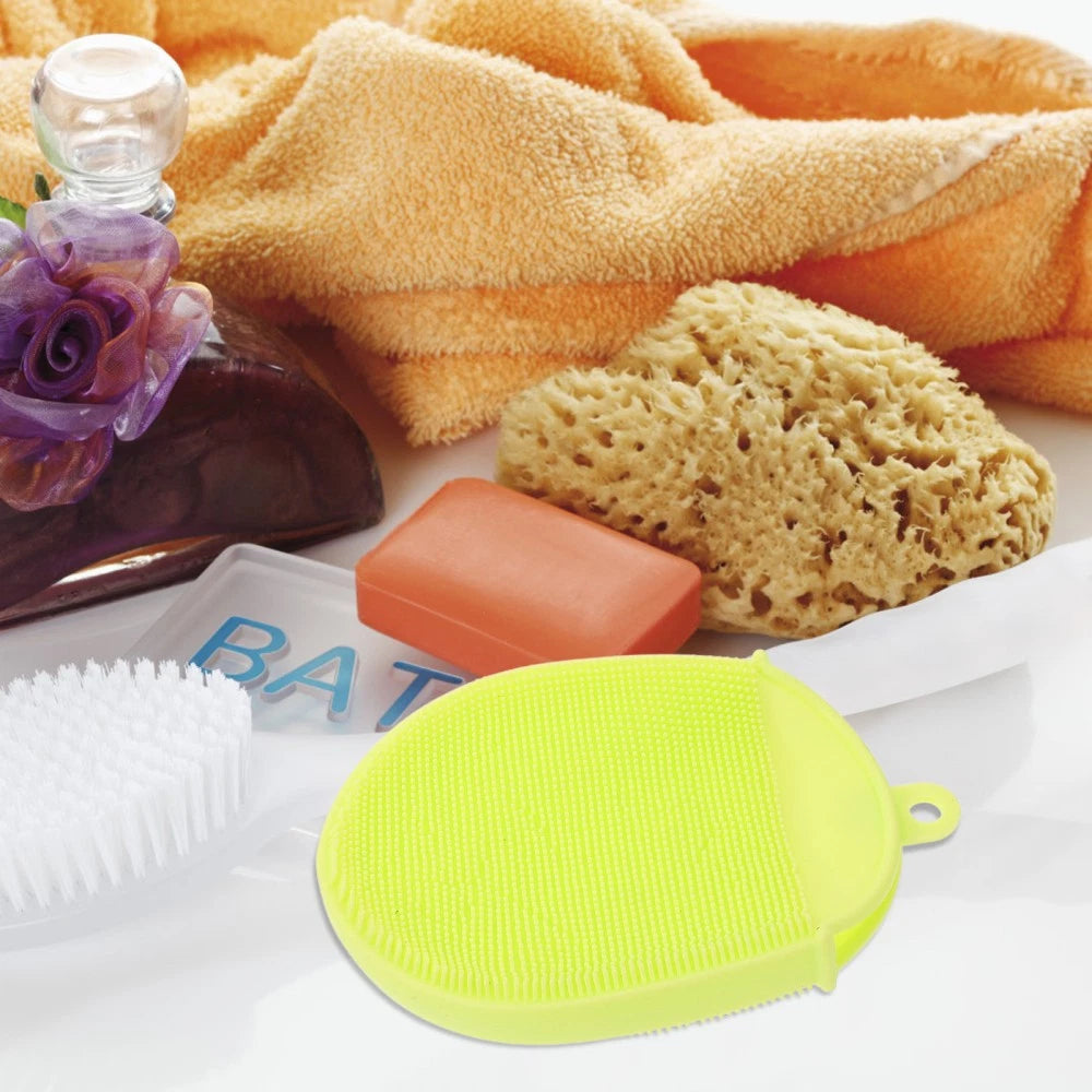 3pcs Silicone Bathing Brushes Skin Massager Cleaning Tools Rubbing Brushes