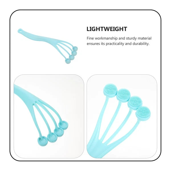 2 Pack Exfoliating Bath Brush Back Scrub Shower Body Scrubber Miss Silicone