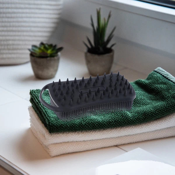 Bath Brush Man Travel Shower for Cleaning Soft Silicone Body Scrubber