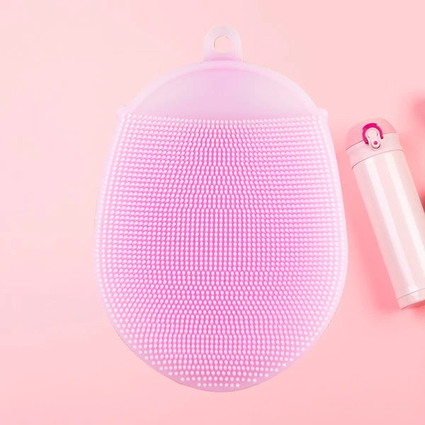 2 Pcs Silicone Bath Brush Exfoliating Shower Brush Silicone Bath Scrubber