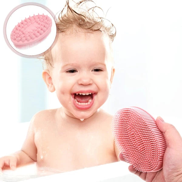 2 Pack Silicone Bath Brush Child Scrubber for Body Scrubbers