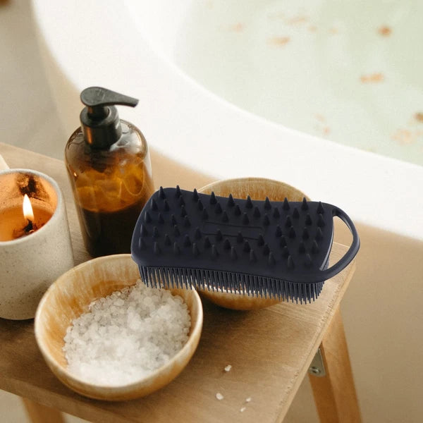 Bath Brush Man Travel Shower for Cleaning Soft Silicone Body Scrubber
