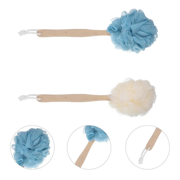 2 Pcs Shower Scrub Brush Long Handle Bath Man Bathing with Brushes Elderly