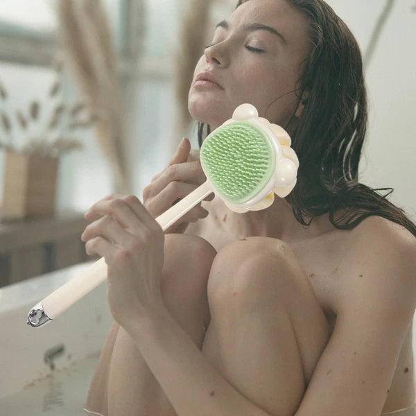 Back Rub Brush Bath Scrubber for Body Exfoliator Long Handle Wash