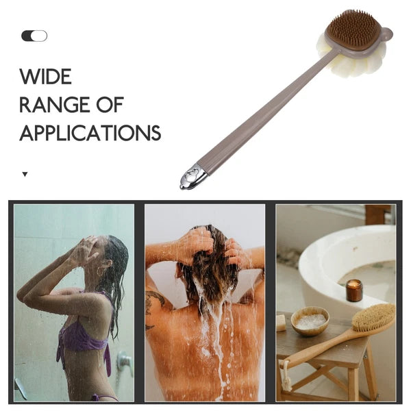 Shower Brush, Bath Body Cleansing, Skin Exfoliation Scrub Long Handle Scrubbing