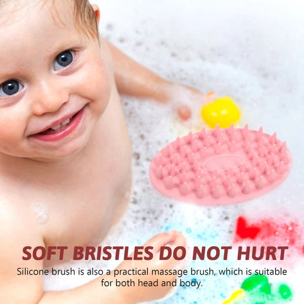 2 Pack Silicone Bath Brush Child Scrubber for Body Scrubbers