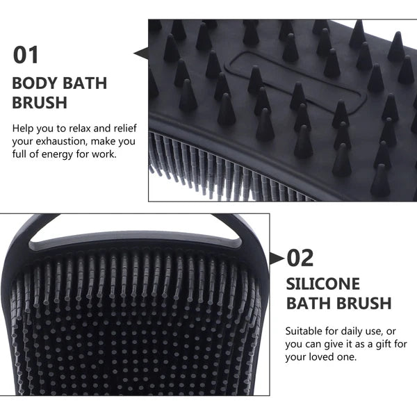 Bath Brush Man Travel Shower for Cleaning Soft Silicone Body Scrubber
