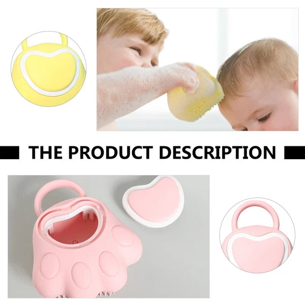 3 Pcs Silicone Bath Brush Mother Toddler Infant Massage Scrubber
