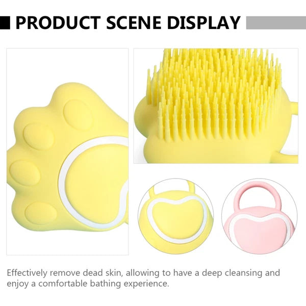 3 Pcs Silicone Bath Brush Mother Toddler Infant Massage Scrubber