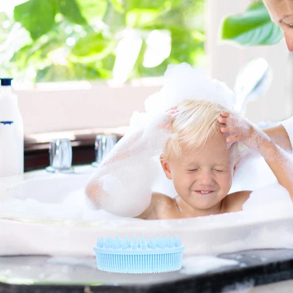 2 Pcs Bath Bathroom Scrubber Silicone Body with Handle