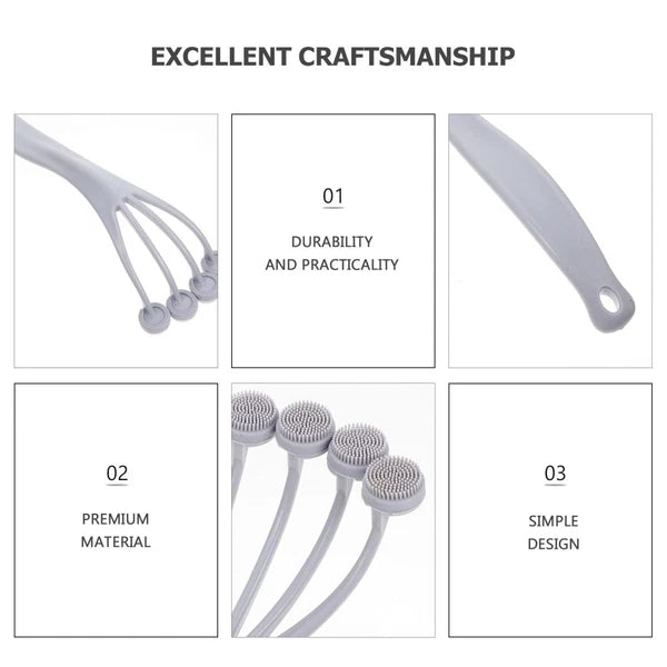 2 Pieces Exfoliating Bath Brush Back Scrubber for Shower Brushes