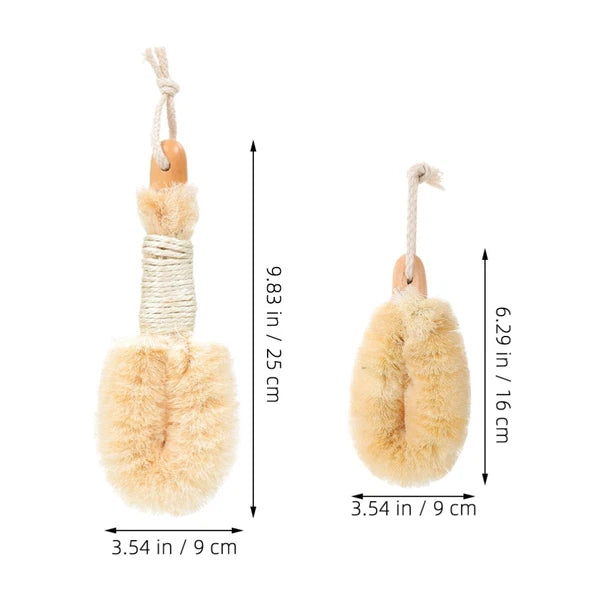 2 Pcs Silk Bath Brush Miss Man Shower Scrubber Body Scrubbers for