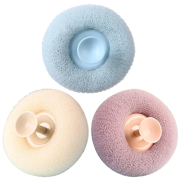 3 Pcs Bath Brush Scrubber for Body Shower Exfoliator Miss Cup